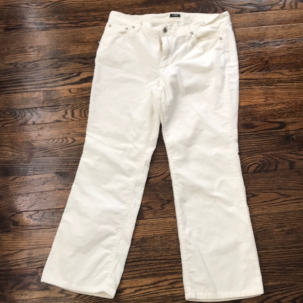 J.Crew White corduroy pants